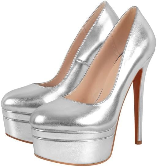 Double Platform Stiletto High Heel Pumps