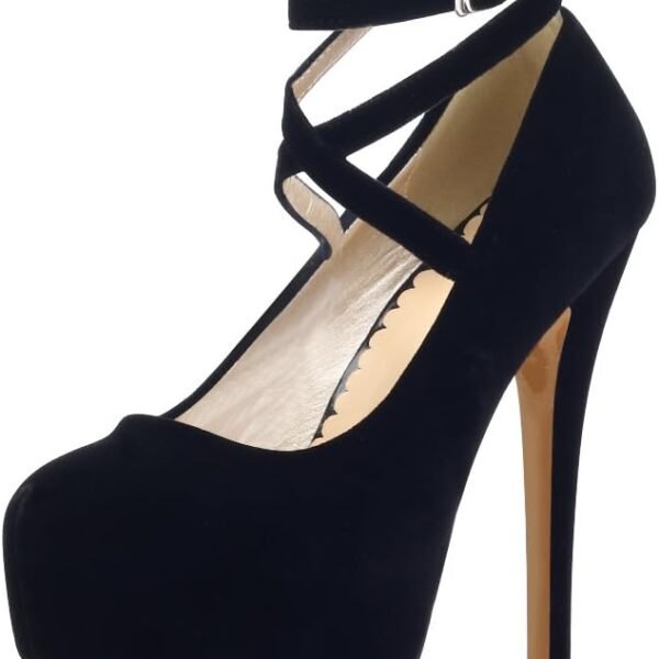 Ankle Strap Platform Party Closed Toe Dress High Heels Pumps