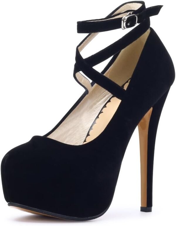 Ankle Strap Platform Party Closed Toe Dress High Heels Pumps