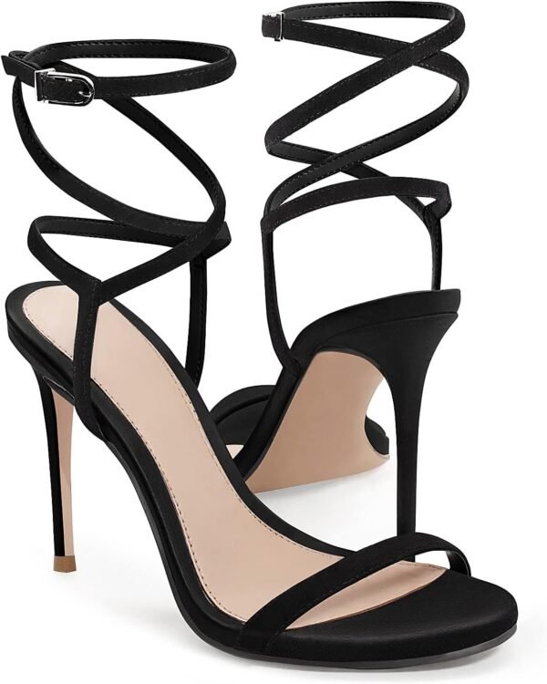 lace-up high-heeled sandals, sexy high-heeled ankle-strap summer dress shoes