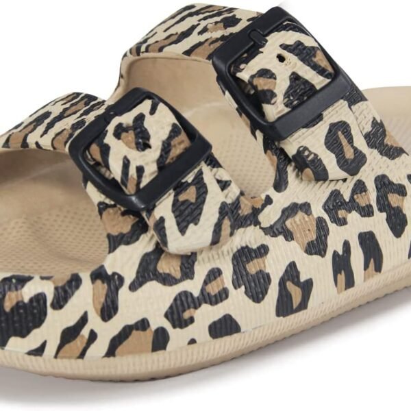 Sandals for - Pillow Slippers - Double Buckle Adjustable Slides - EVA Flat Sandals