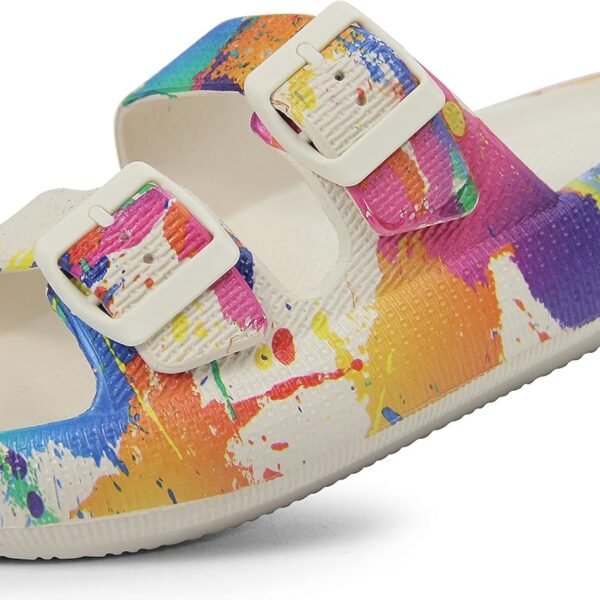 Sandals for - Pillow Slippers - Double Buckle Adjustable Slides - EVA Flat Sandals