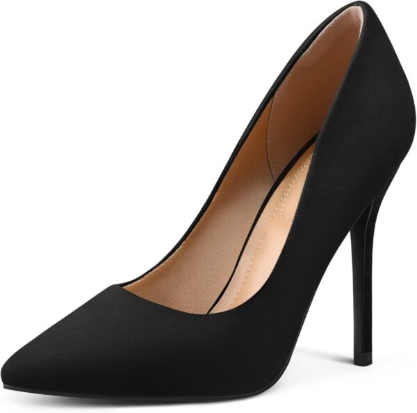 High Heels Pumps Closed Pointed Toe Stiletto 4IN Heels Dress Wedding Shoes