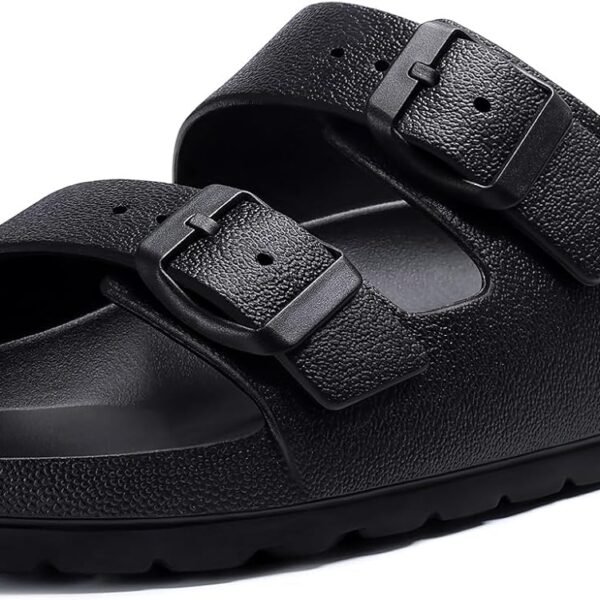 Comfortable EVA Sandals with Medium Arch Support, Adjustable Buckle Summer Beach Slide Sandal