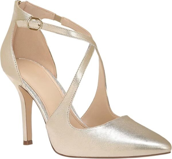 Pumps High Heels Pointed Toe Crossed Strap  Zip up Stilettos Party Dress Shoes