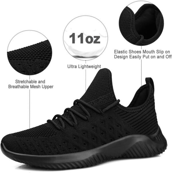 Slip On Walking Shoes Non Slip Running Shoes Breathable Workout Shoes Lightweight Gym Sneakers