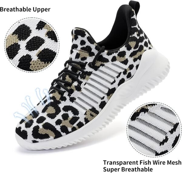 Walking Shoes - Slip On Tennis Running Shoes Memory Foam Lightweight Work Sneakers for Indoor Outdoor Gym