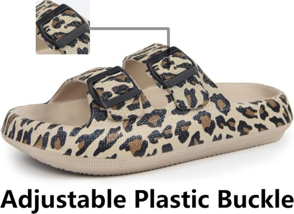 Sandals for - Pillow Slippers - Double Buckle Adjustable Slides - EVA Flat Sandals